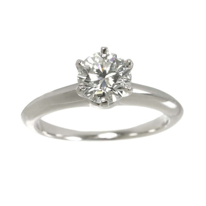 Tiffany & Co Solitaire Diamond I Ring Pt — view 2
