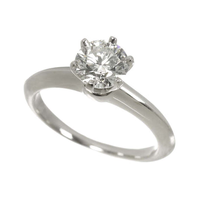 Tiffany & Co Solitaire Diamond I Ring Pt — view 5