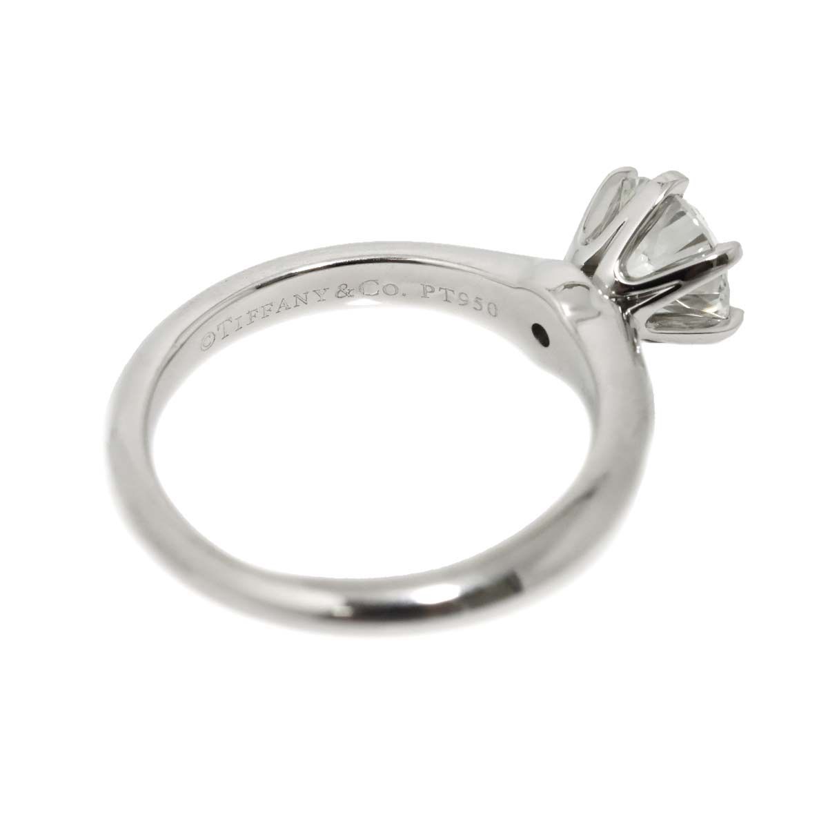 Tiffany & Co Solitaire Diamond I Ring Pt — view 3