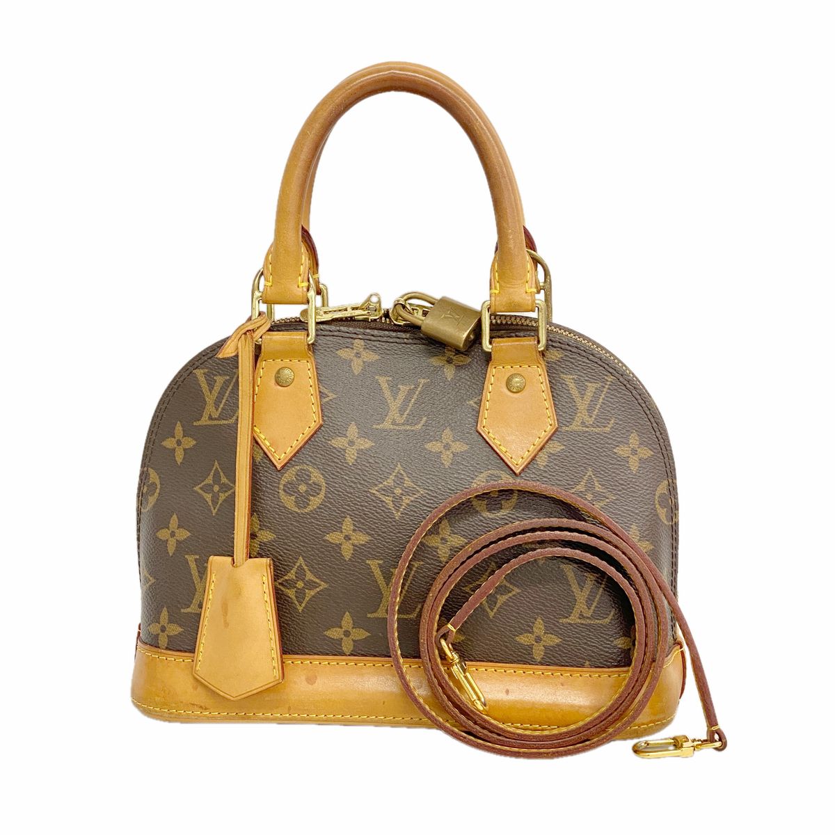 Louis Vuitton Handbag Monogram Alma BB Brown 2-Way Bag