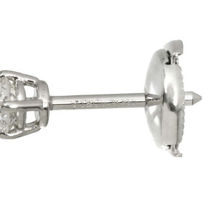 Tiffany & Co Solitaire Diamond X2 I Earrings Pt Stud Pierced — view 4