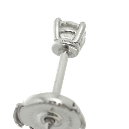 Tiffany & Co Solitaire Diamond X2 I Earrings Pt Stud Pierced — view 5