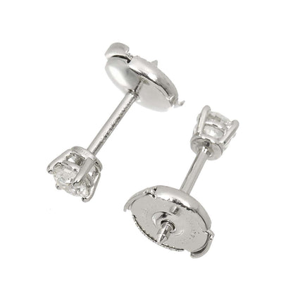 Tiffany & Co Solitaire Diamond X2 I Earrings Pt Stud Pierced — view 3