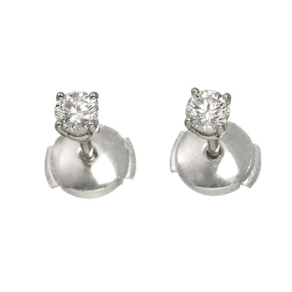 Tiffany & Co Solitaire Diamond X2 I Earrings Pt Stud Pierced — view 2