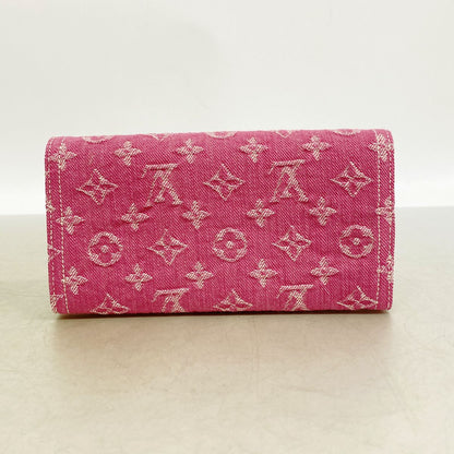 Louis Vuitton Wallet Monogram Denim Portefeuille Sarah Fuchsia — view 5