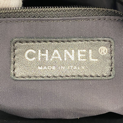 Chanel Tote Bag Paris Biarritz Leather Black Silver — view 5