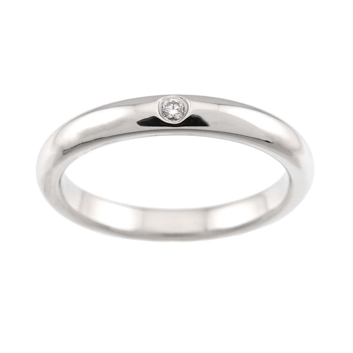 Tiffany & Co Stacking Band Ring Diamond Platinum — view 2