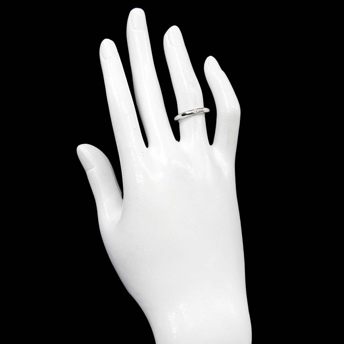 Tiffany & Co Stacking Band Ring Diamond Platinum — view 7