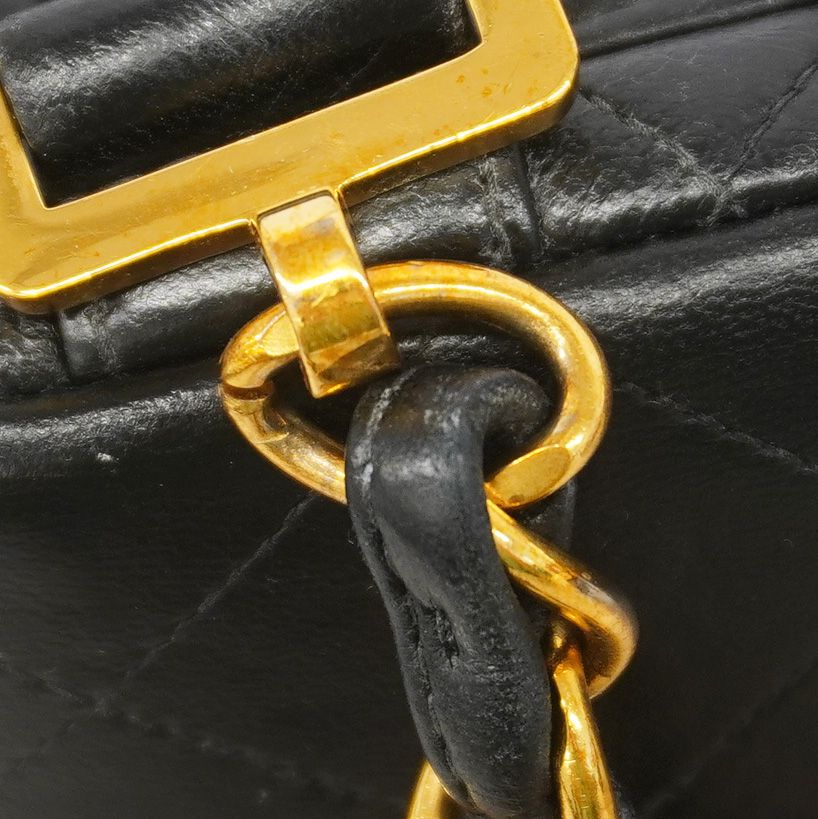 Chanel Backpack Quilted Lambskin Black Gold — view 7