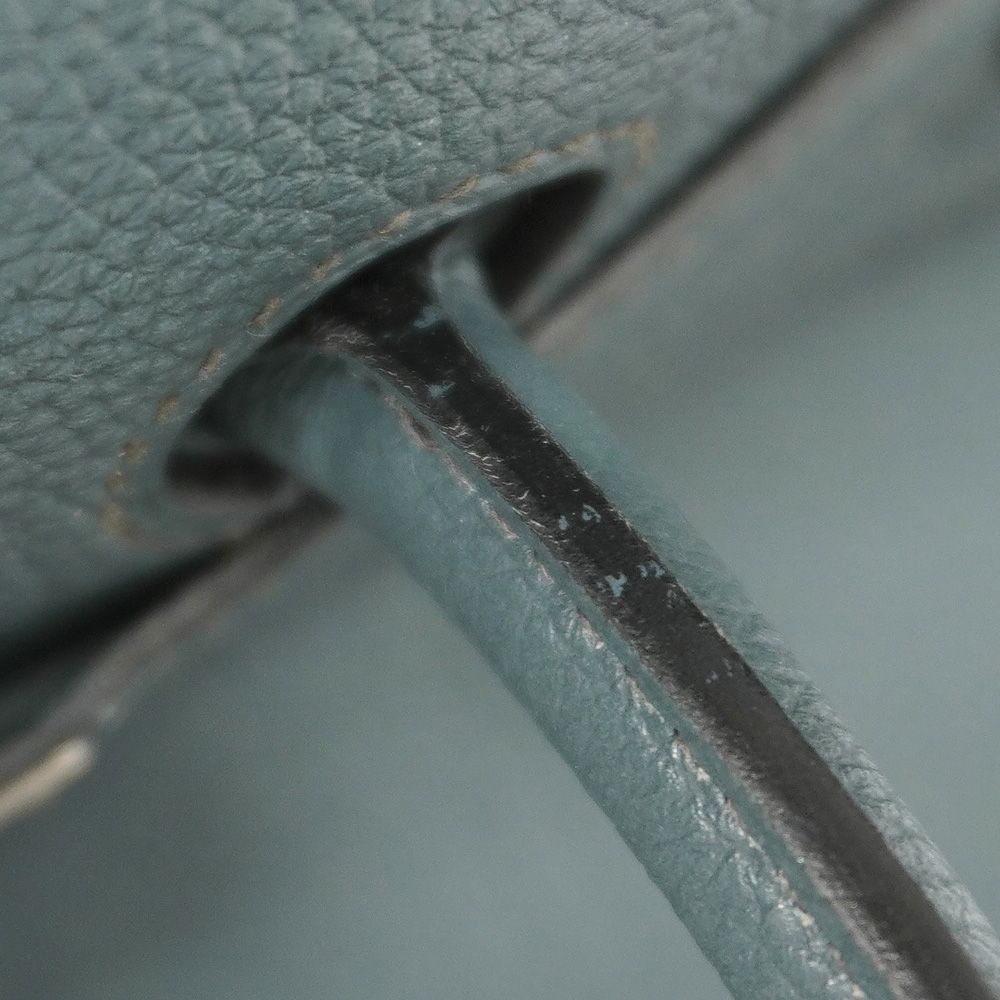 Hermes Handbag Birkin 35 Togo Blue Orage Silver — view 8