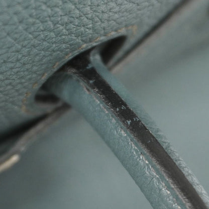 Hermes Handbag Birkin 35 Togo Blue Orage Silver — view 8