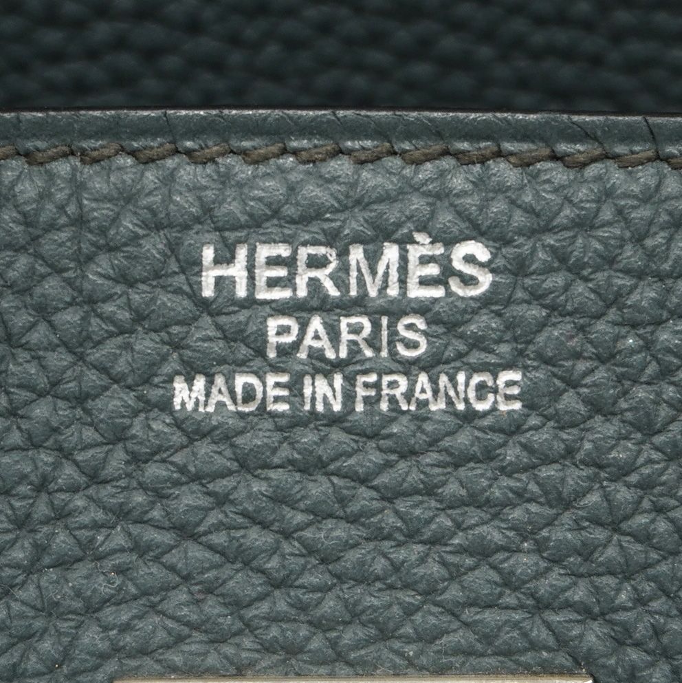 Hermes Handbag Birkin 35 Togo Blue Orage Silver — view 5