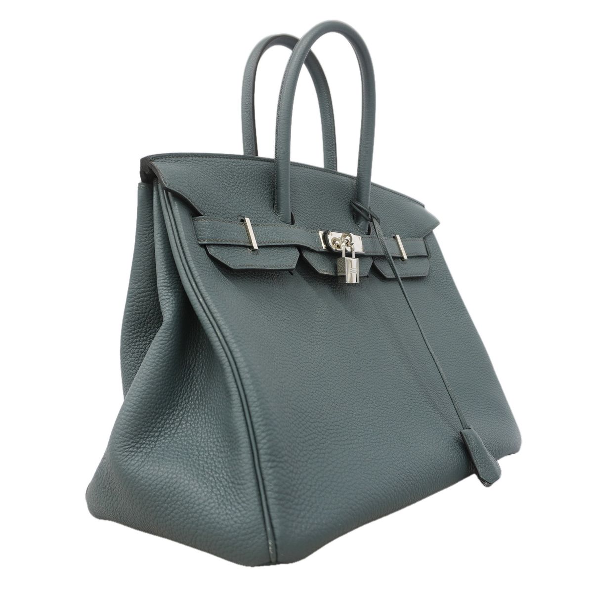 Hermes Handbag Birkin 35 Togo Blue Orage Silver — view 2