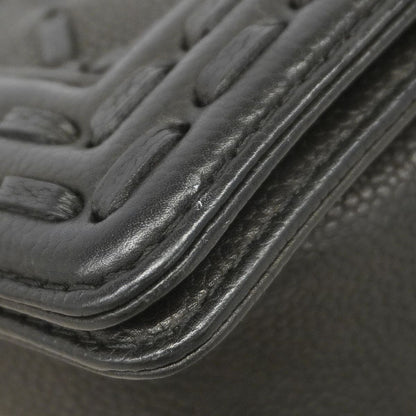 Chanel Shoulder Bag Boy Caviar Leather Black Silver — view 6