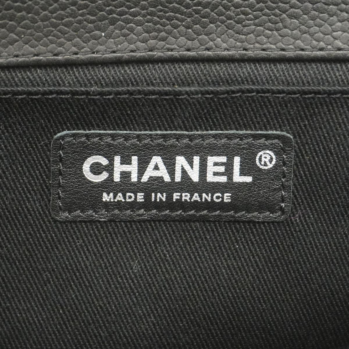 Chanel Shoulder Bag Boy Caviar Leather Black Silver — view 5