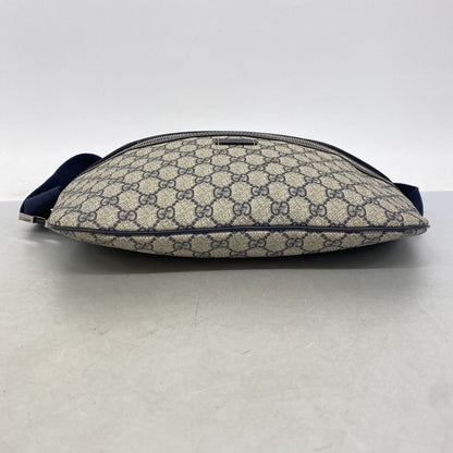 Gucci Waist Bag GG Supreme Navy Brown Silver — view 3