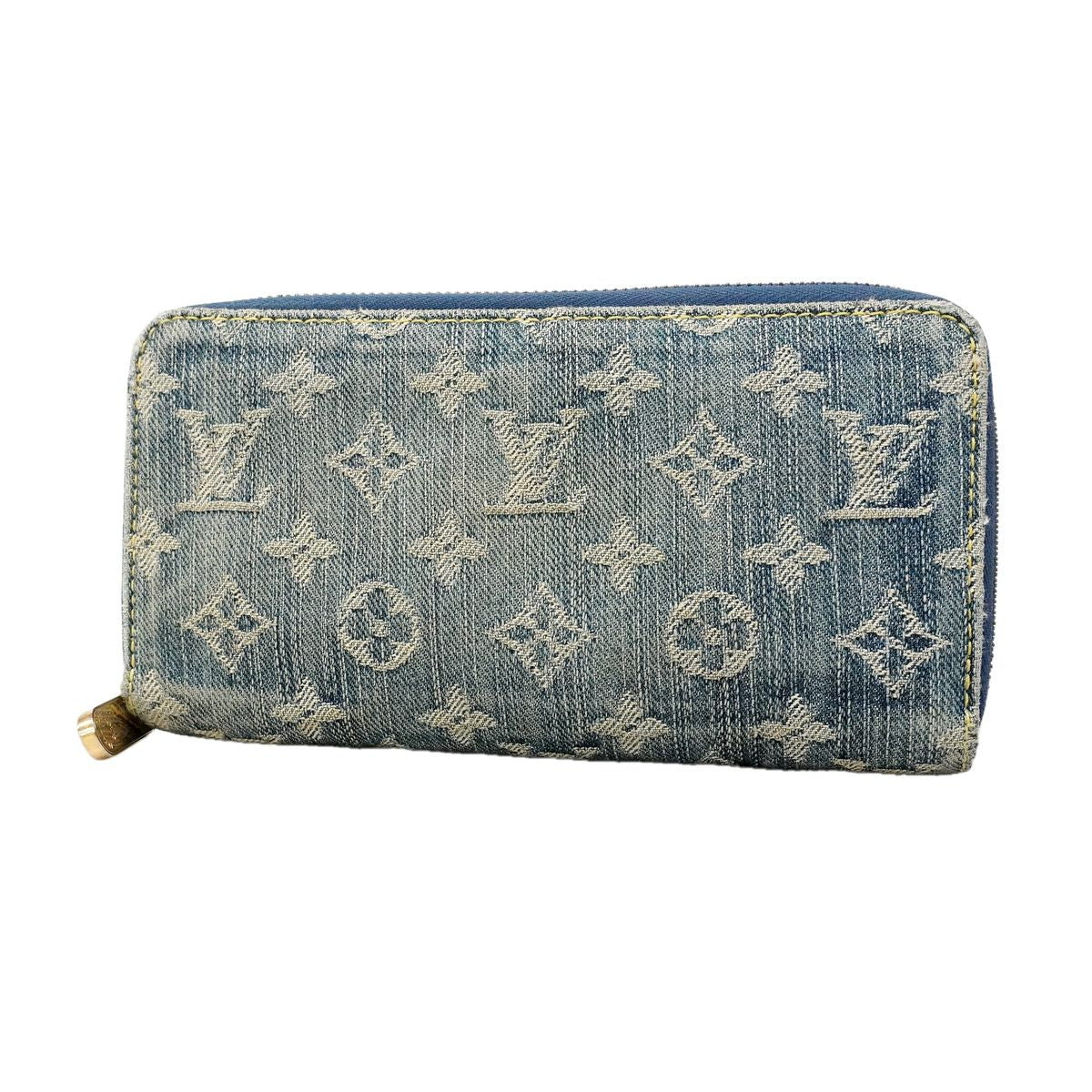 Louis Vuitton Wallet Monogram Denim Zippy Blue