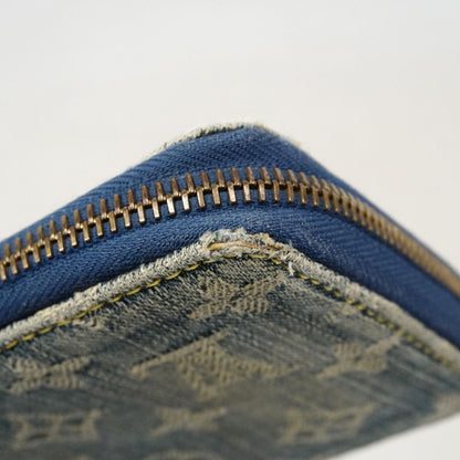 Louis Vuitton Wallet Monogram Denim Zippy Blue — view 6
