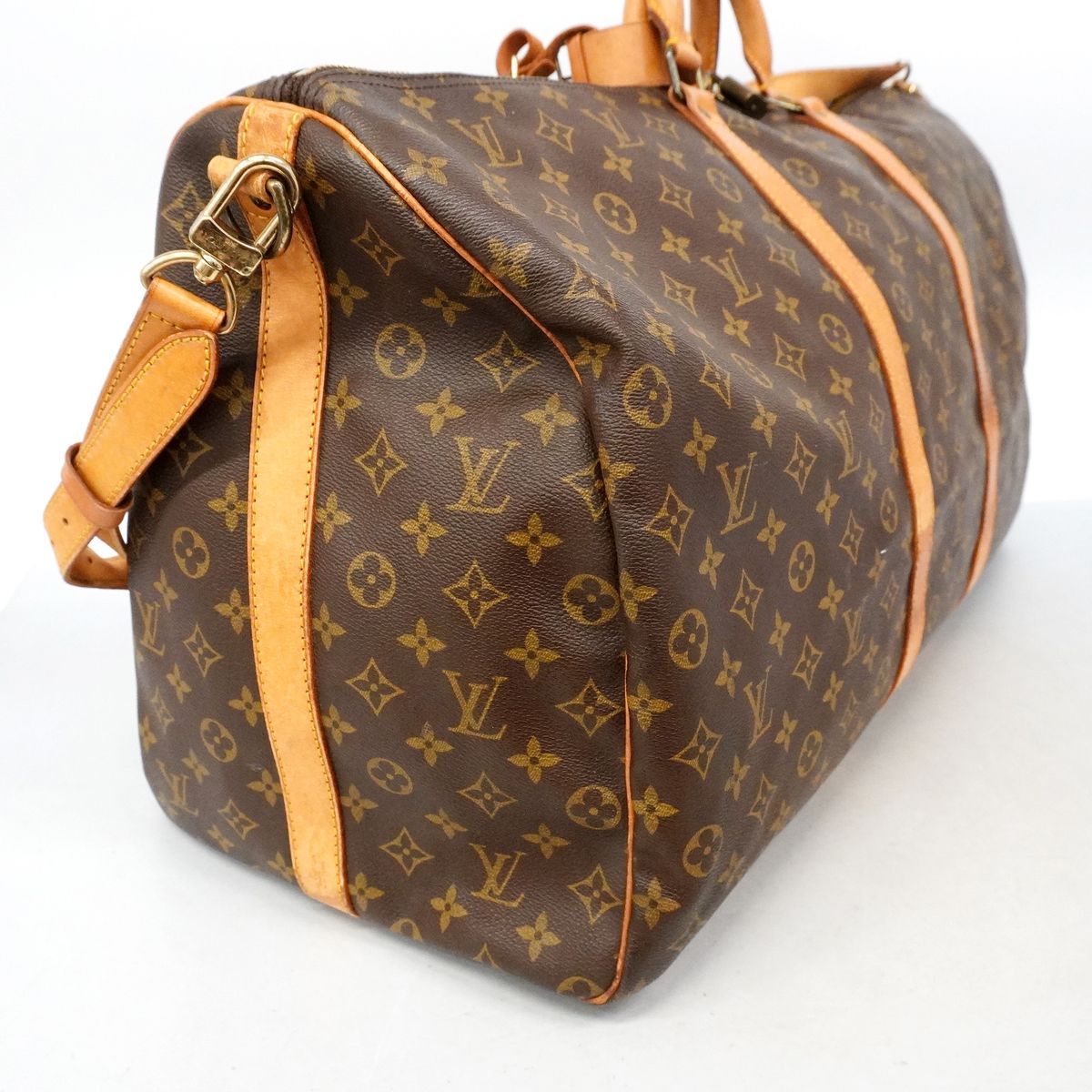 Louis Vuitton Boston Bag Monogram Keepall Bandouliere 60 Brown — view 2