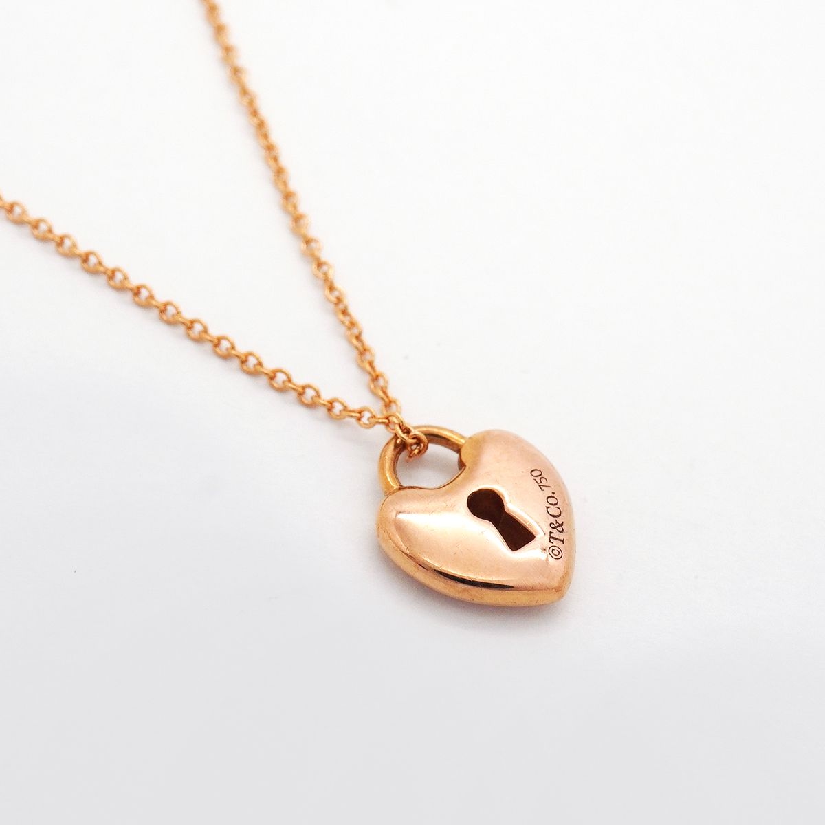 Tiffany & Co Necklace Heart Lock 18k Pink Gold — view 2