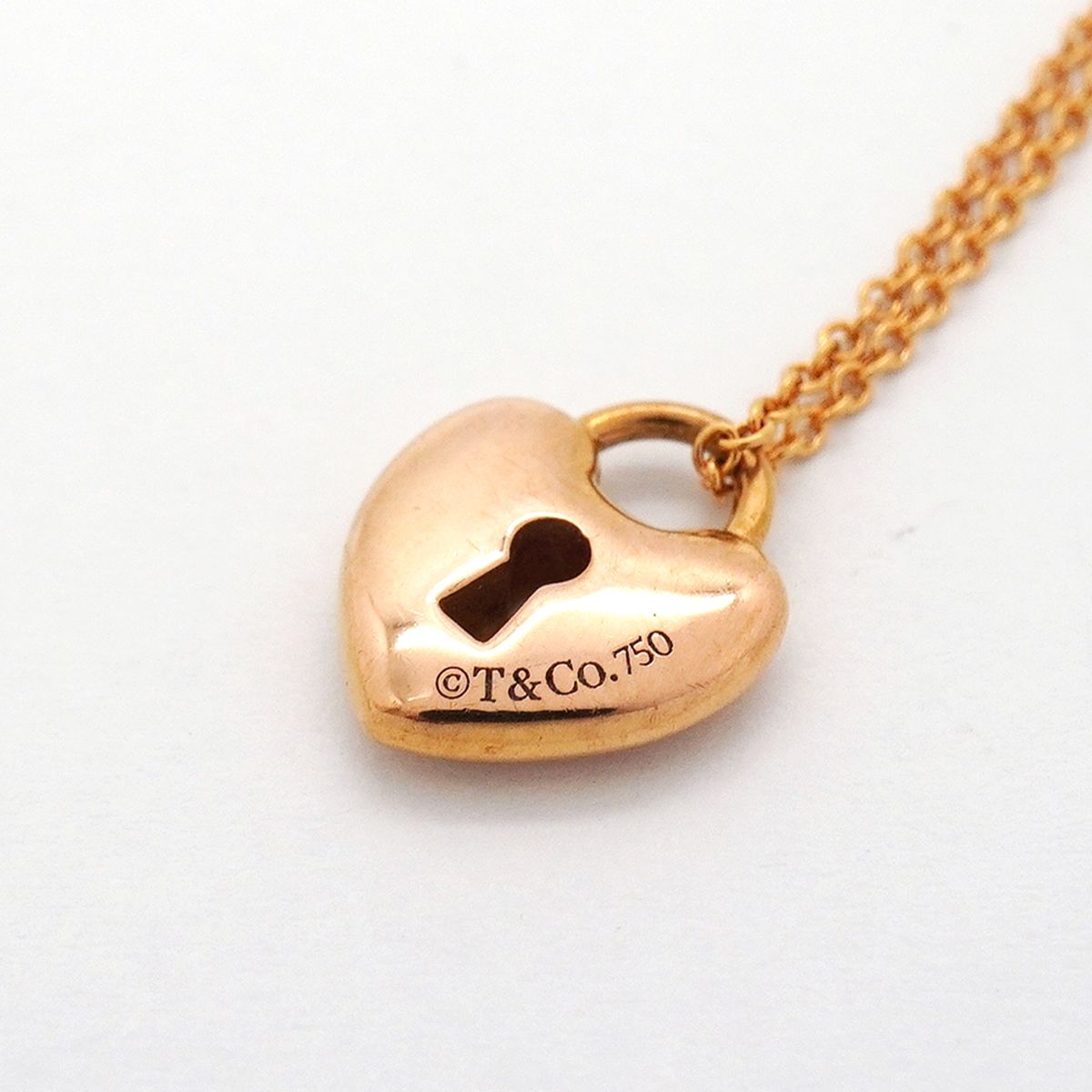 Tiffany & Co Necklace Heart Lock 18k Pink Gold — view 6