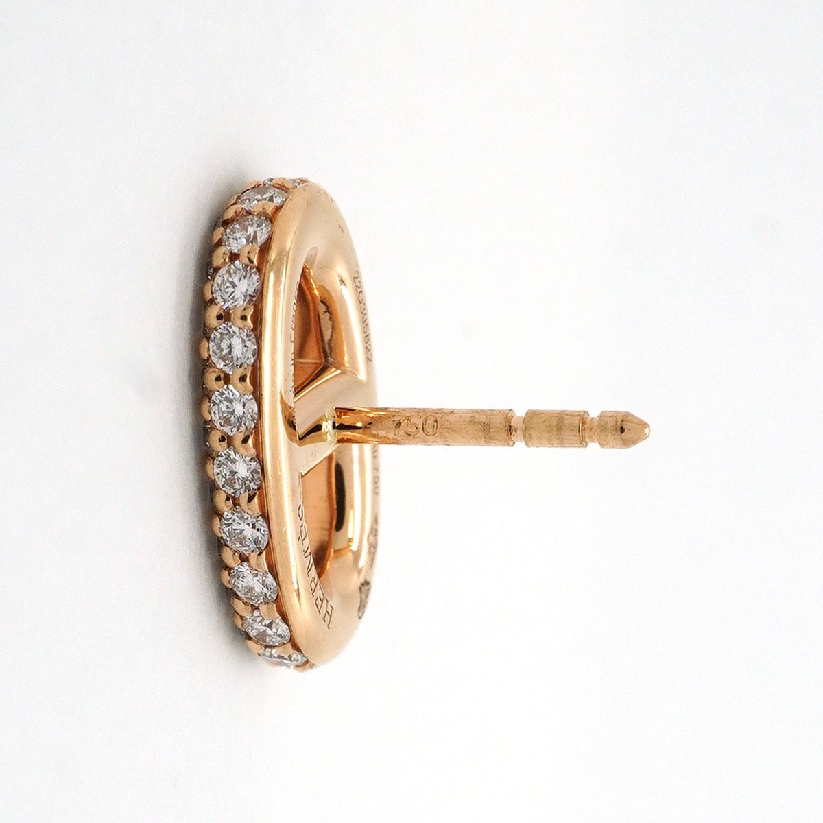 Hermes Earrings Chaine D'ancre Farandole 18k Pink Gold Diamond — view 6