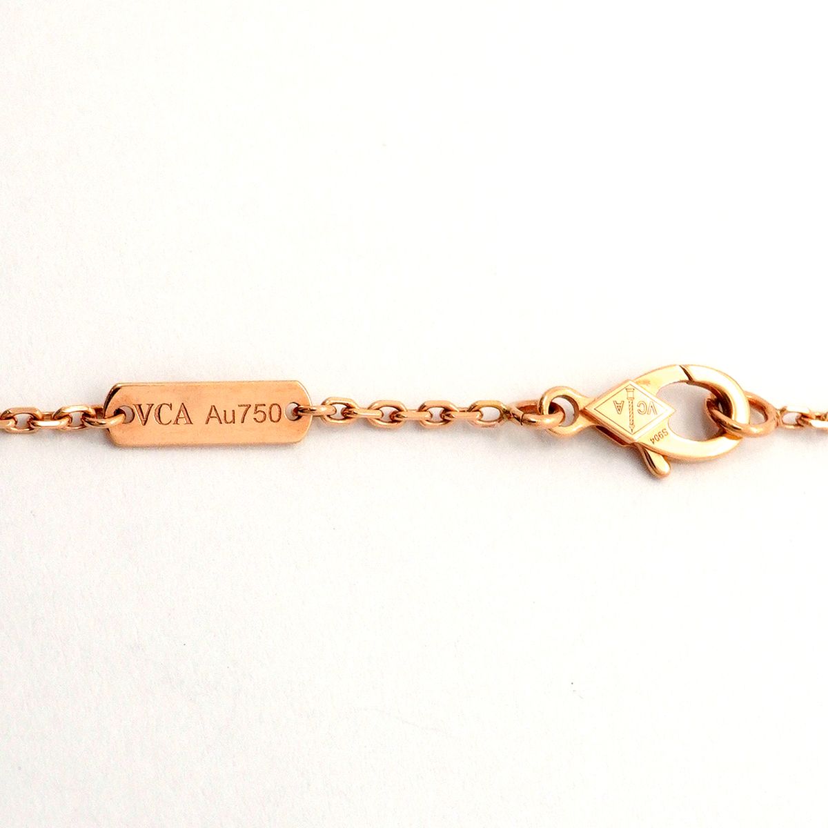 Van Cleef & Arpels Necklace Vintage Alhambra 18k Pink Gold Gray Mother of Pearl — view 4