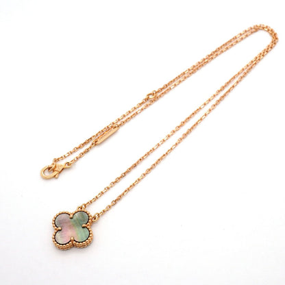 Van Cleef & Arpels Necklace Vintage Alhambra 18k Pink Gold Gray Mother of Pearl — view 3