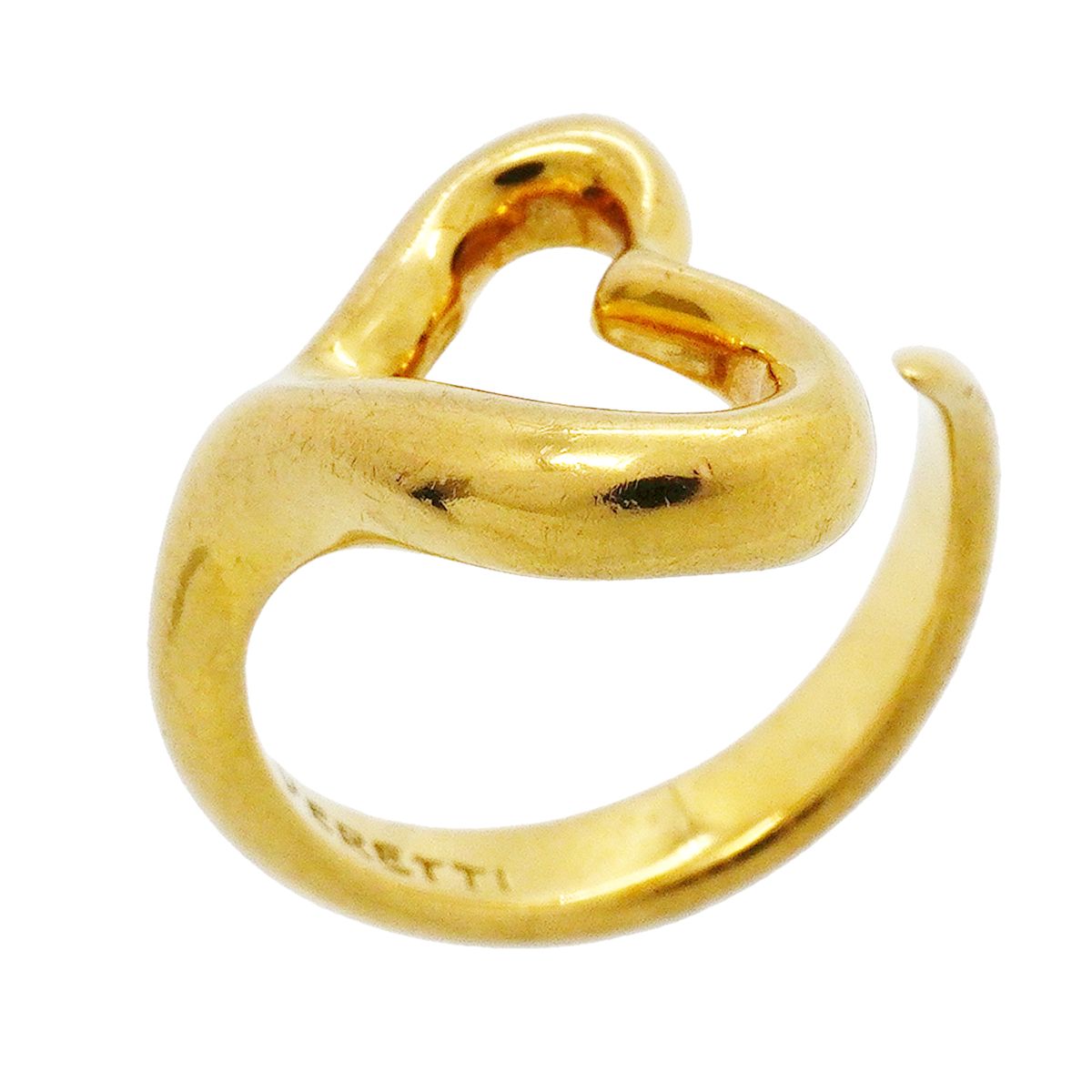 Tiffany & Co Ring Open Heart 18k Yellow Gold