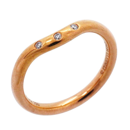 Tiffany & Co Ring Curved Band 18k Pink Gold Diamond