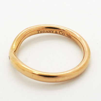 Tiffany & Co Ring Curved Band 18k Pink Gold Diamond — view 4