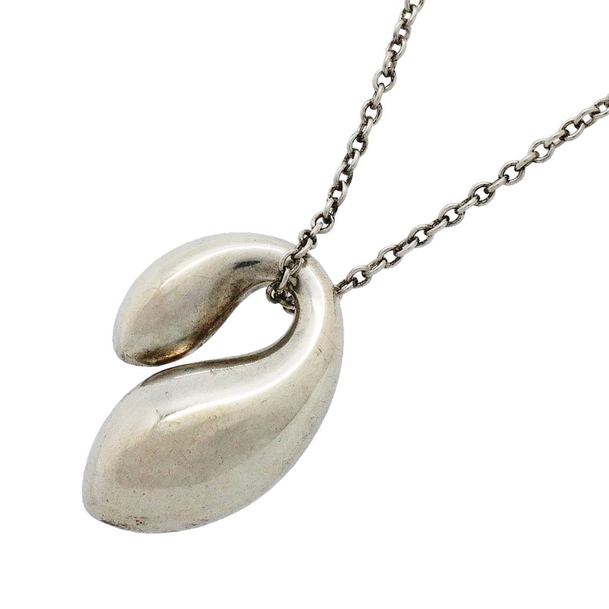 Tiffany & Co Necklace Double Teardrop 925 Sterling Silver