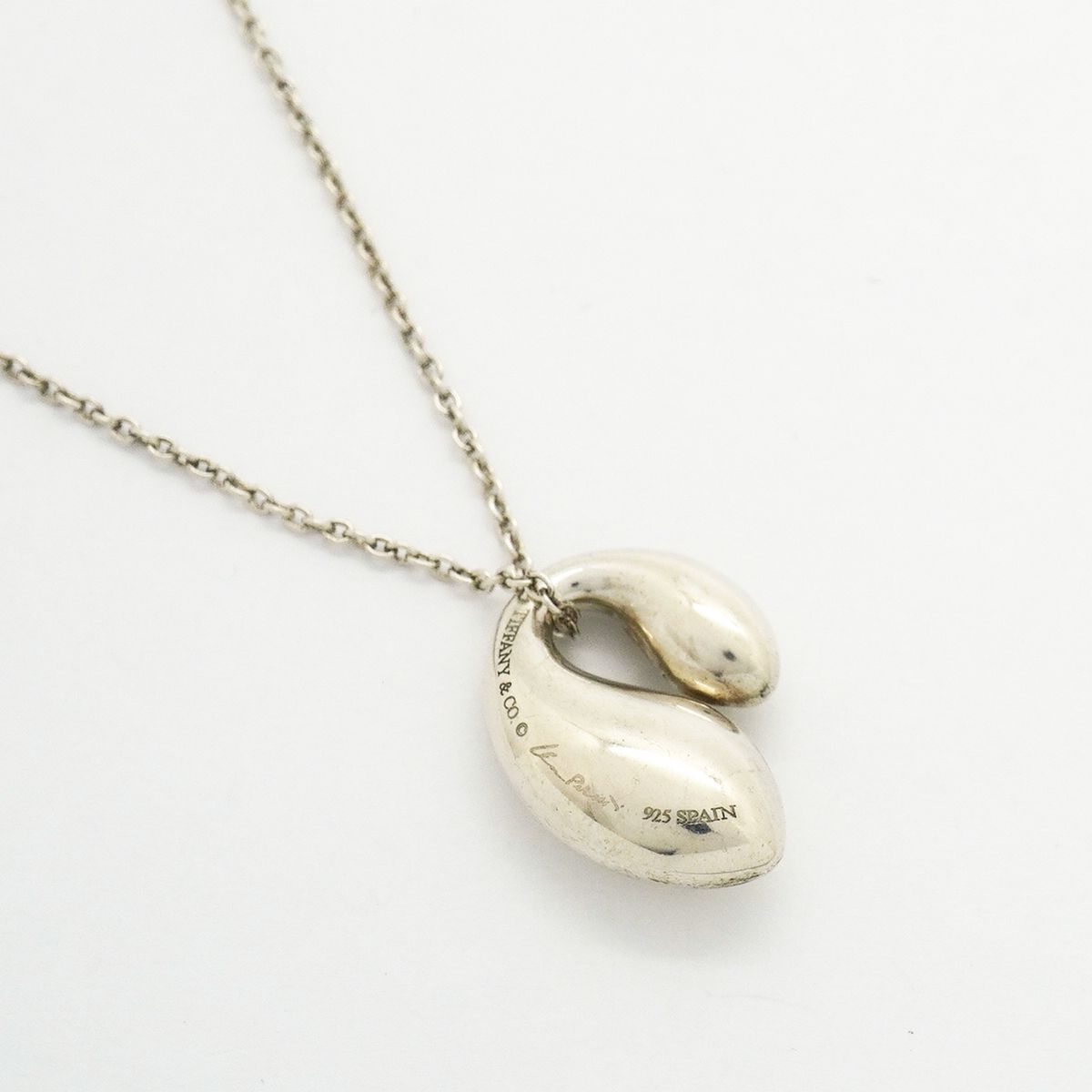 Tiffany & Co Necklace Double Teardrop 925 Sterling Silver — view 2
