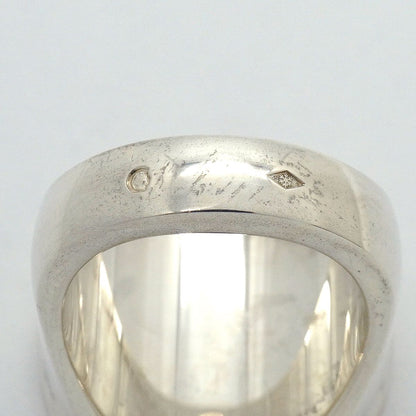 Hermes Ring Signet Round Circle 925 Sterling Silver Brown — view 5