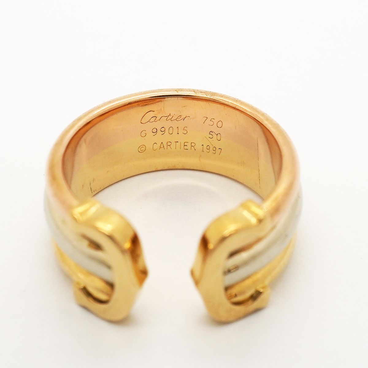 Cartier Ring 2C 18k Yellow Gold 18k White Pink — view 4