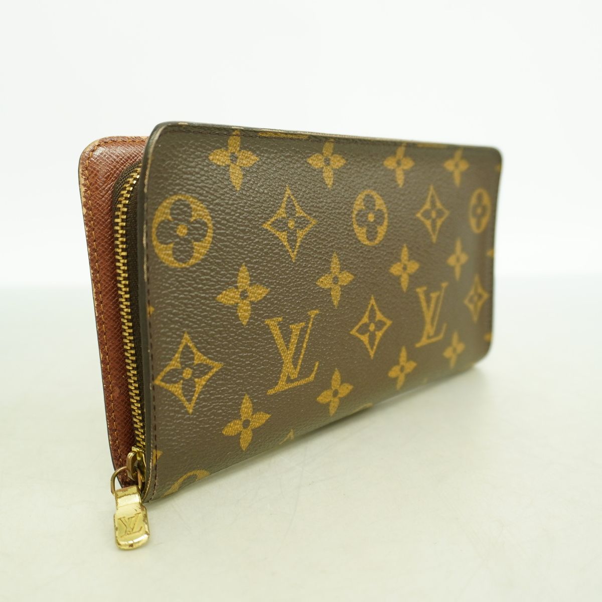 Louis Vuitton Wallet Monogram Porte Monnaie Zip Brown — view 2