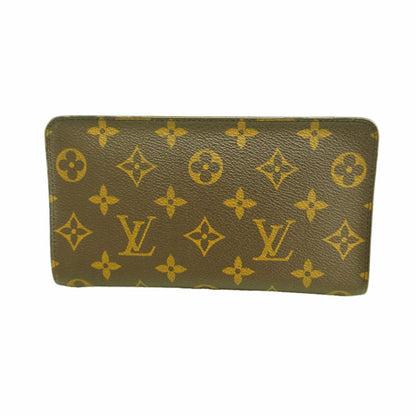 Louis Vuitton Wallet Monogram Porte Monnaie Zip Brown
