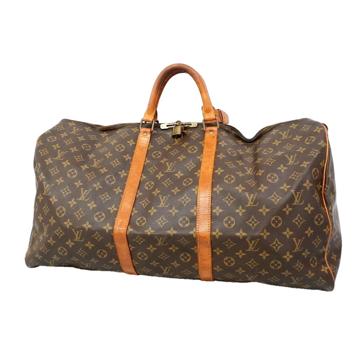Louis Vuitton Boston Bag Monogram Keepall 60 Brown