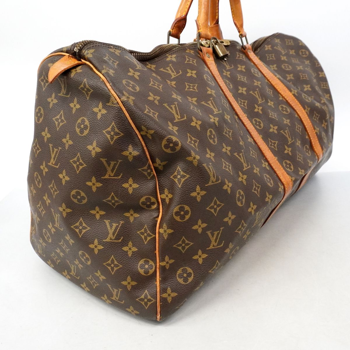 Louis Vuitton Boston Bag Monogram Keepall 60 Brown — view 2