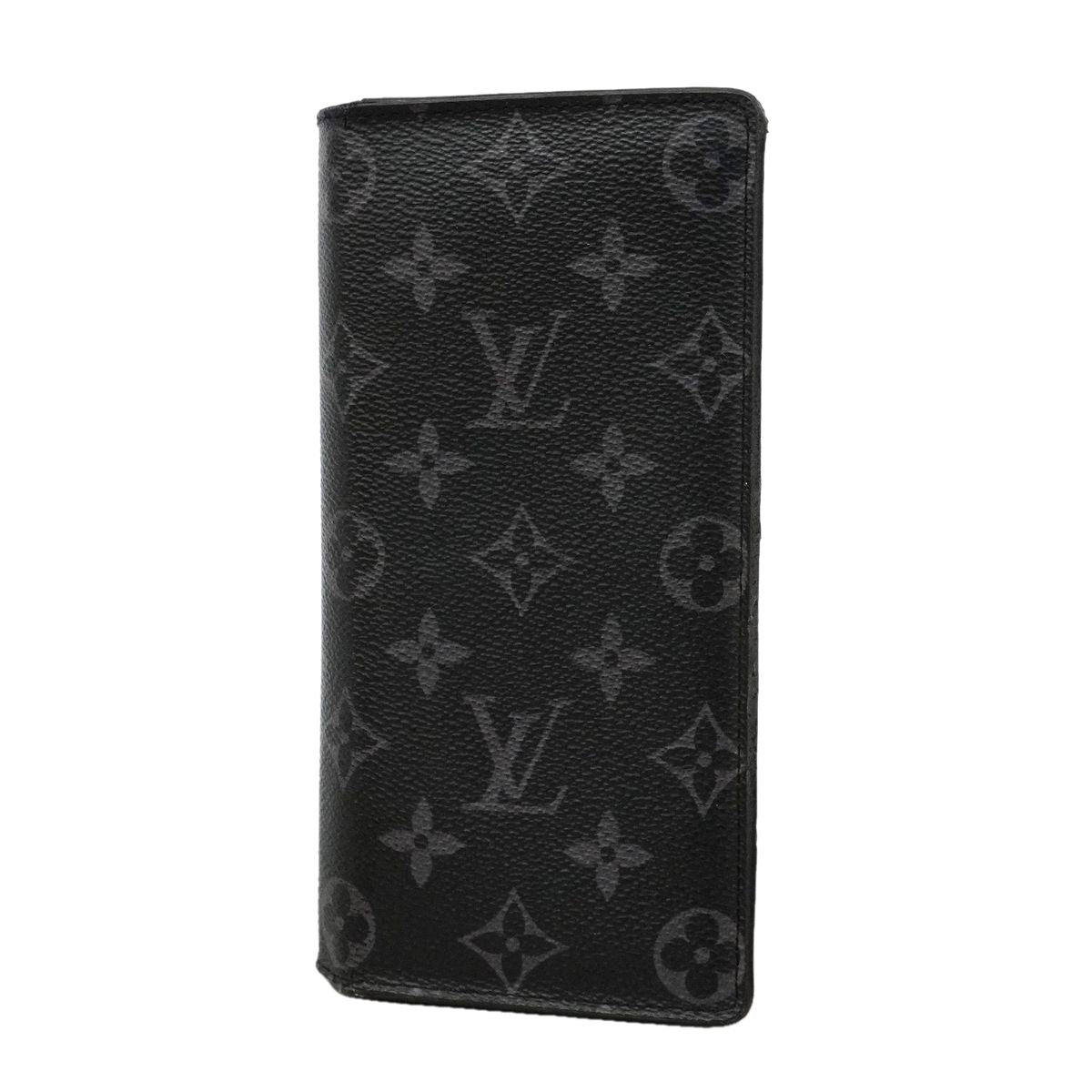 Louis Vuitton Wallet Monogram Eclipse Portefeuille Brazza Black