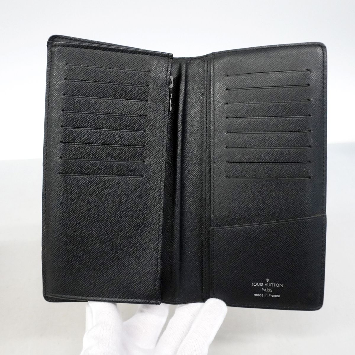 Louis Vuitton Wallet Monogram Eclipse Portefeuille Brazza Black — view 4