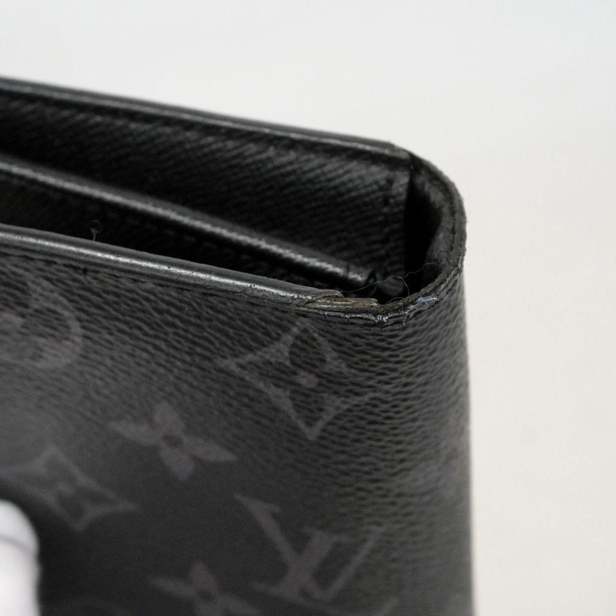 Louis Vuitton Wallet Monogram Eclipse Portefeuille Brazza Black — view 8