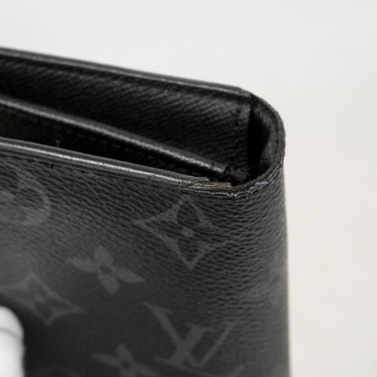 Louis Vuitton Wallet Monogram Eclipse Portefeuille Brazza Black — view 8