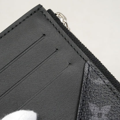 Louis Vuitton Monogram Eclipse Coin Card Holder Black — view 7