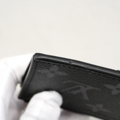 Louis Vuitton Monogram Eclipse Coin Card Holder Black — view 6