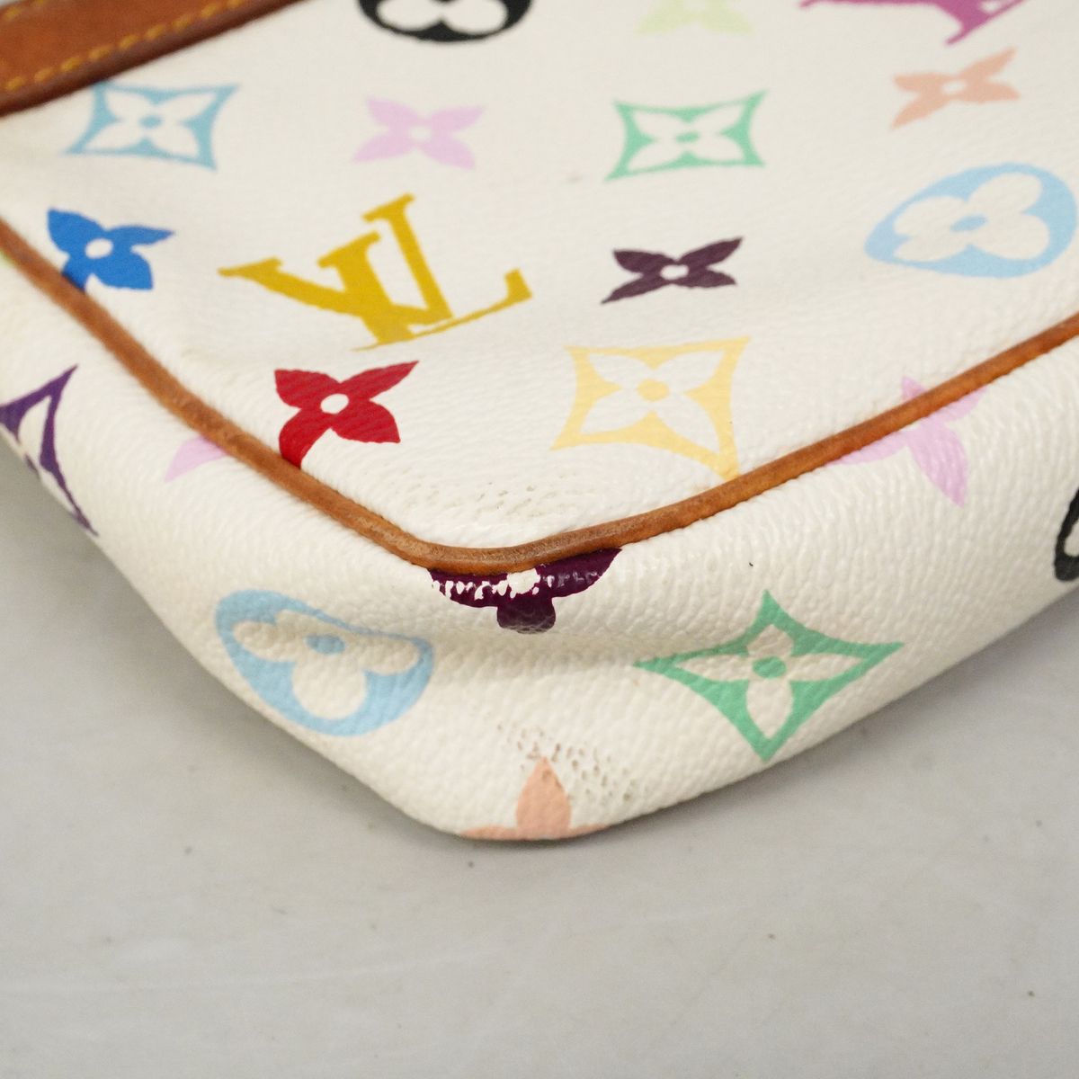Louis Vuitton Pouch Monogram Multicolor Pochette Accessoires Blanc — view 6