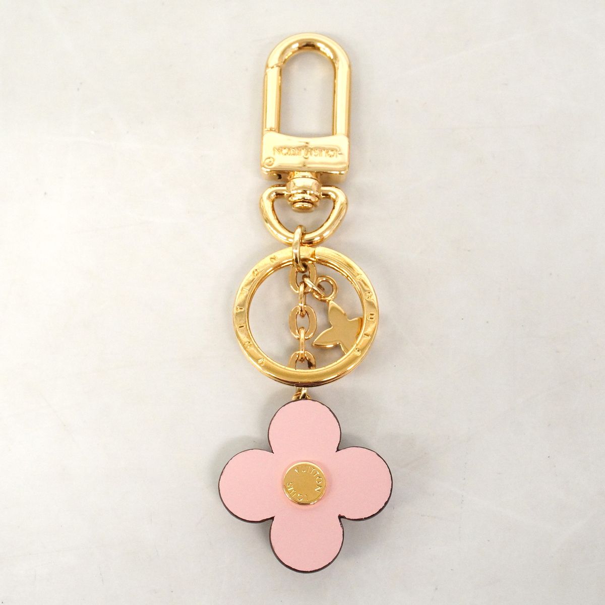 Louis Vuitton Key Holder Charm Blooming Flower BB Brown Pink — view 8