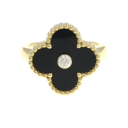 Van Cleef & Arpels Vintage Alhambra Ring Onyx