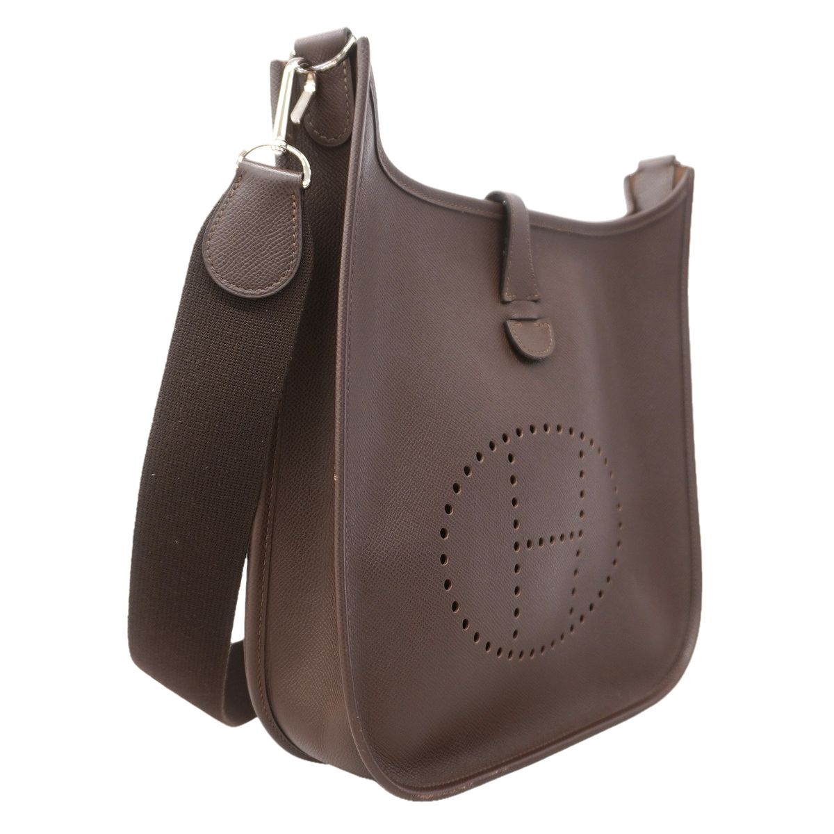 Hermes Shoulder Bag Evelyne Veau Epsom Havana Silver — view 2