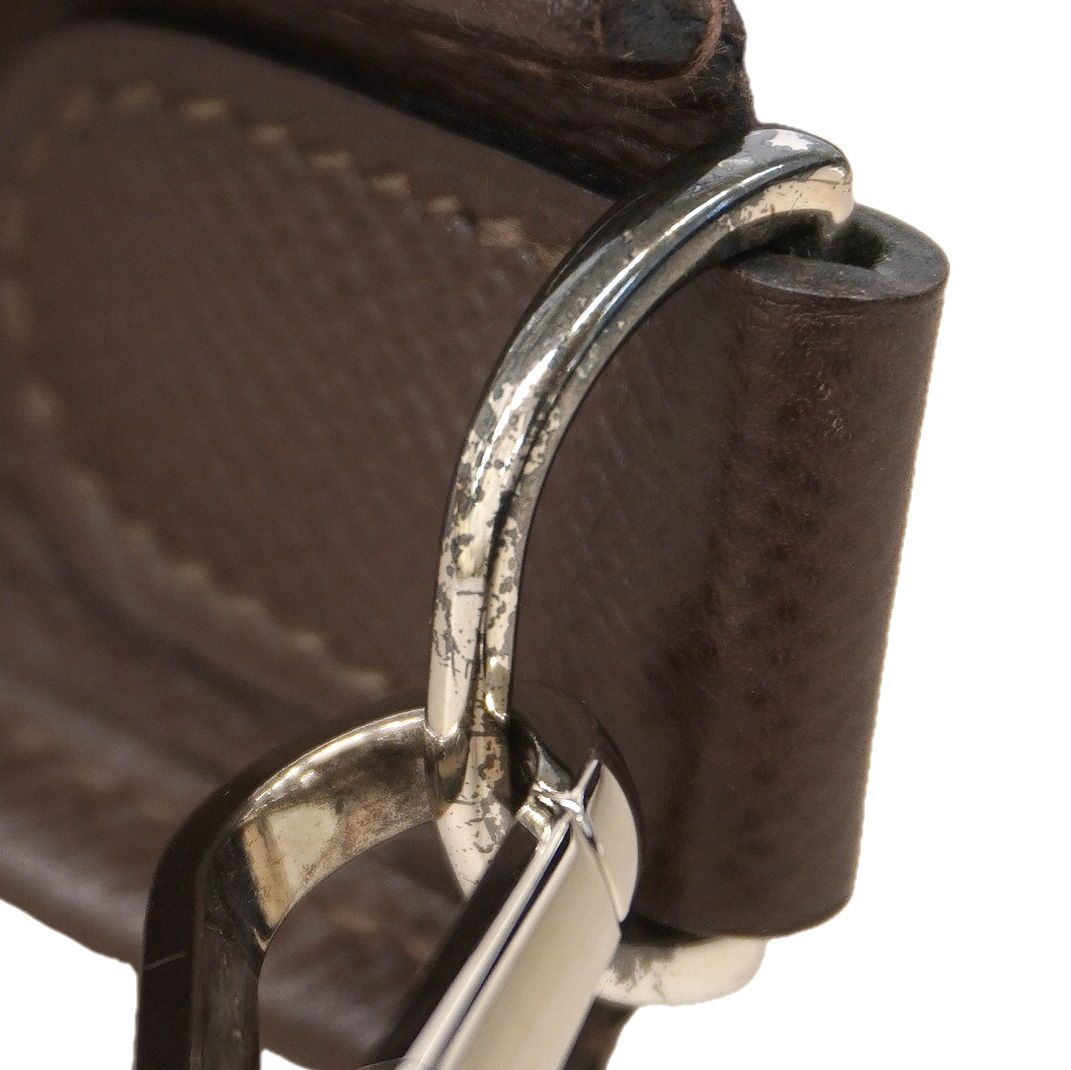 Hermes Shoulder Bag Evelyne Veau Epsom Havana Silver — view 7